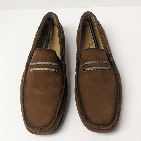 Massimo Matteo Rope Driver Loafers, Tan Nubuck, Mens 7.5 M main image 4